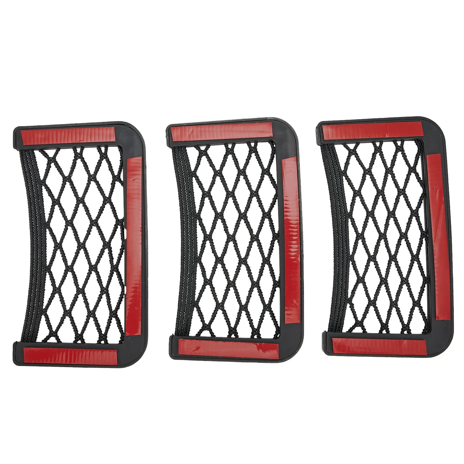 3PCS Car Seat Side Back Storage Net Bags Phone Holder Organizer Pockets for Vehicle Interiors to Store Phones and Small Items