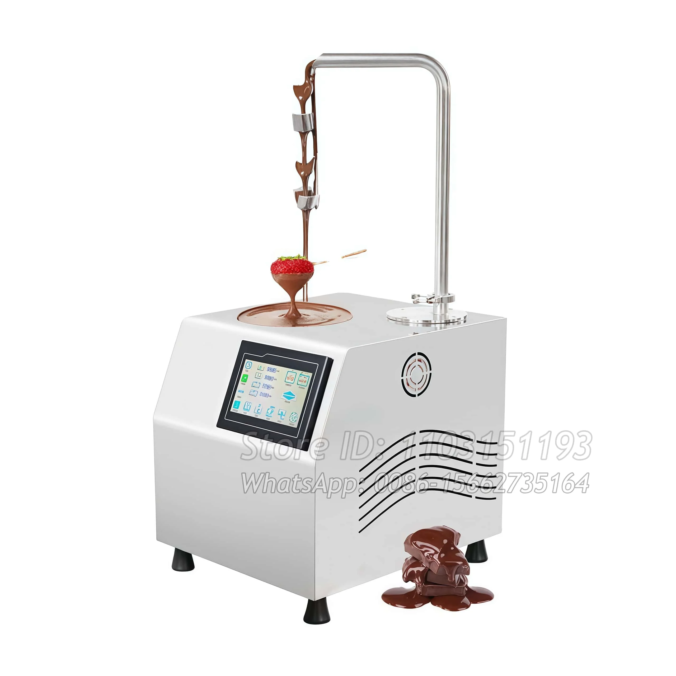 Intelligent Control 7L Chocolate Chocolate Melanger Machine 5.5L Waterfall Dispenser Hot Chocolate Tempering Machine 1KW