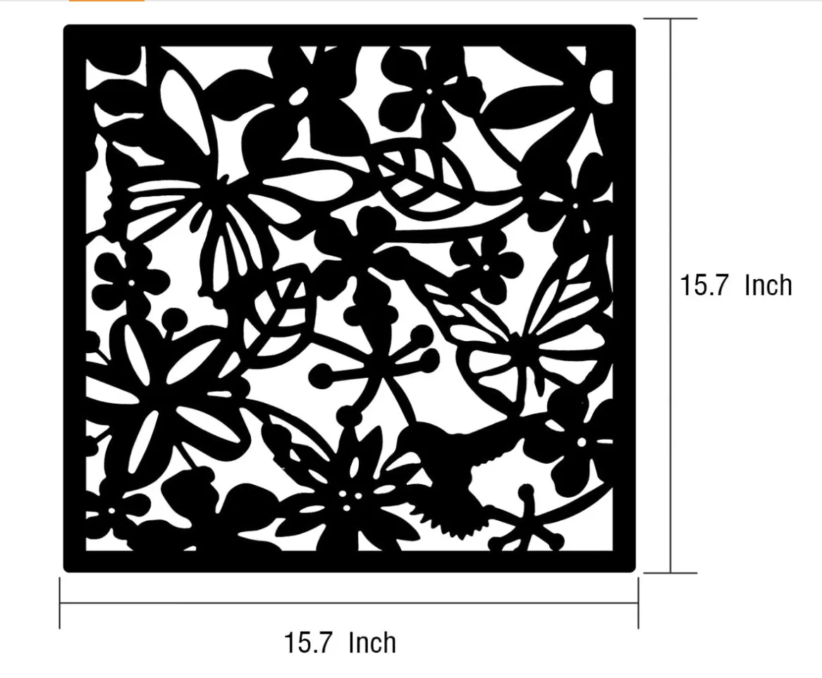 Imagem -04 - Flower Carving Pattern Hanging Screen Panel Decorative Wall Screen Living Room Divider Dining Room Design Hollow Out 24 Pcs