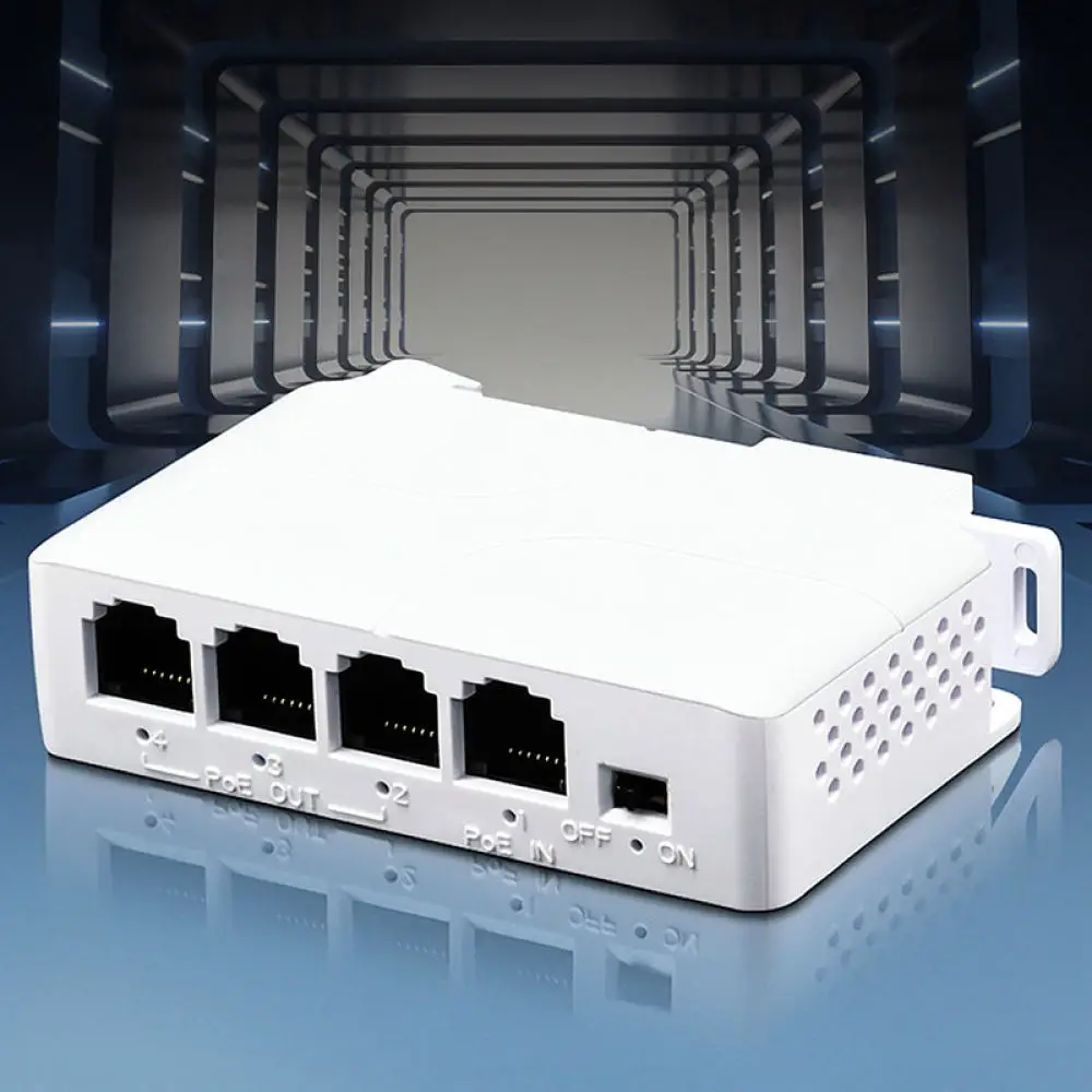 dinレールに取り付け可能なpoeリピーター、100mbps、1対3のlanエクステンダー、イーサネット電源供給、監視システム用接続ツール。