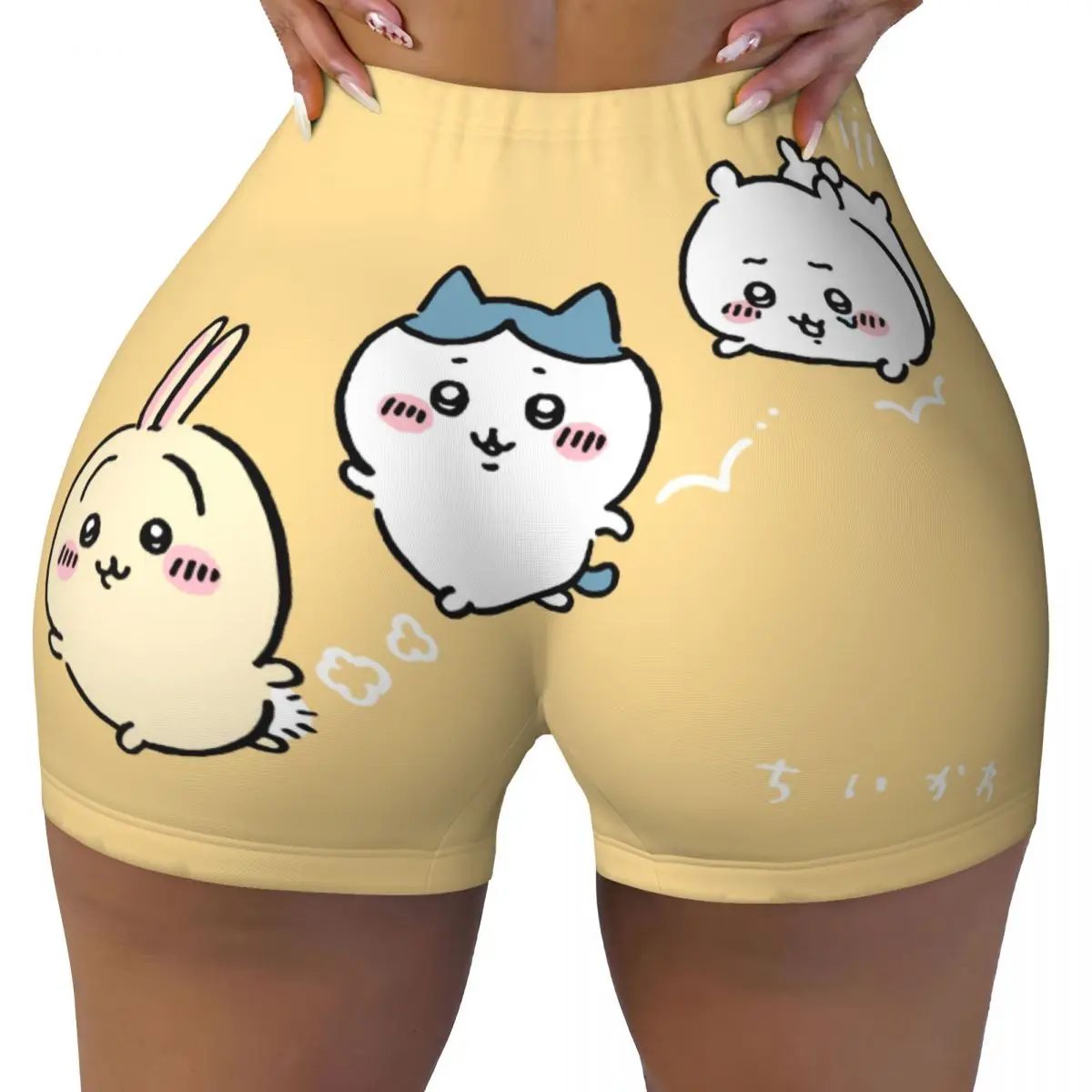 

Custom Cute Cartoon C-chiikawas Anime Gym Biker Running Shorts Women Popular Manga Workout Yoga Shorts