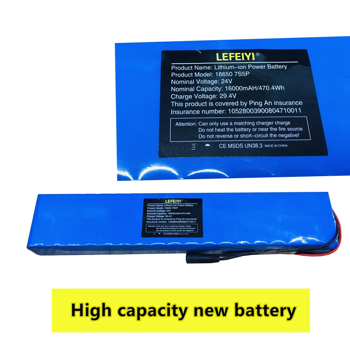 

LEFEIYI 7S5P 29.4V 16Ah 24V Lithium Ion Battery Pack 18650 Lithium Rechargeable Battery Suitable for Electric Scooters, Bicycles