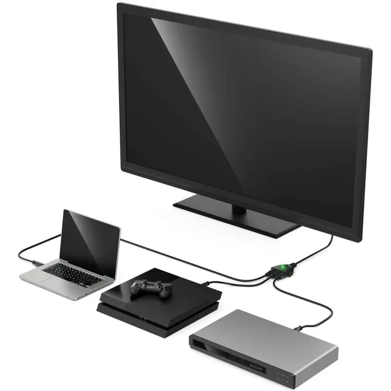 【HOT A69Z!】-Compatible Switcher Automatic/Manual 3 Ports 1080P Support For Gaming Consoles And Blu-Ray Players