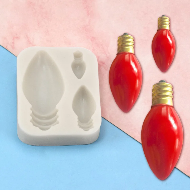 Mini Bulb Fondant Silicone Mold Large Bulb Cake Decorations MoldDIYChocolate Baking Tools