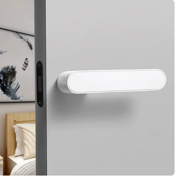 

Минималистичный экологический магнитный дверной замок для внутренней деревянной двери, дверная ручка для спальни, бесшумный простой замок