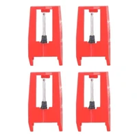 4pcs Reproductor récord Reemplazo aguja plástico con aguja fonógrafo plástico para fonógrafo ST05