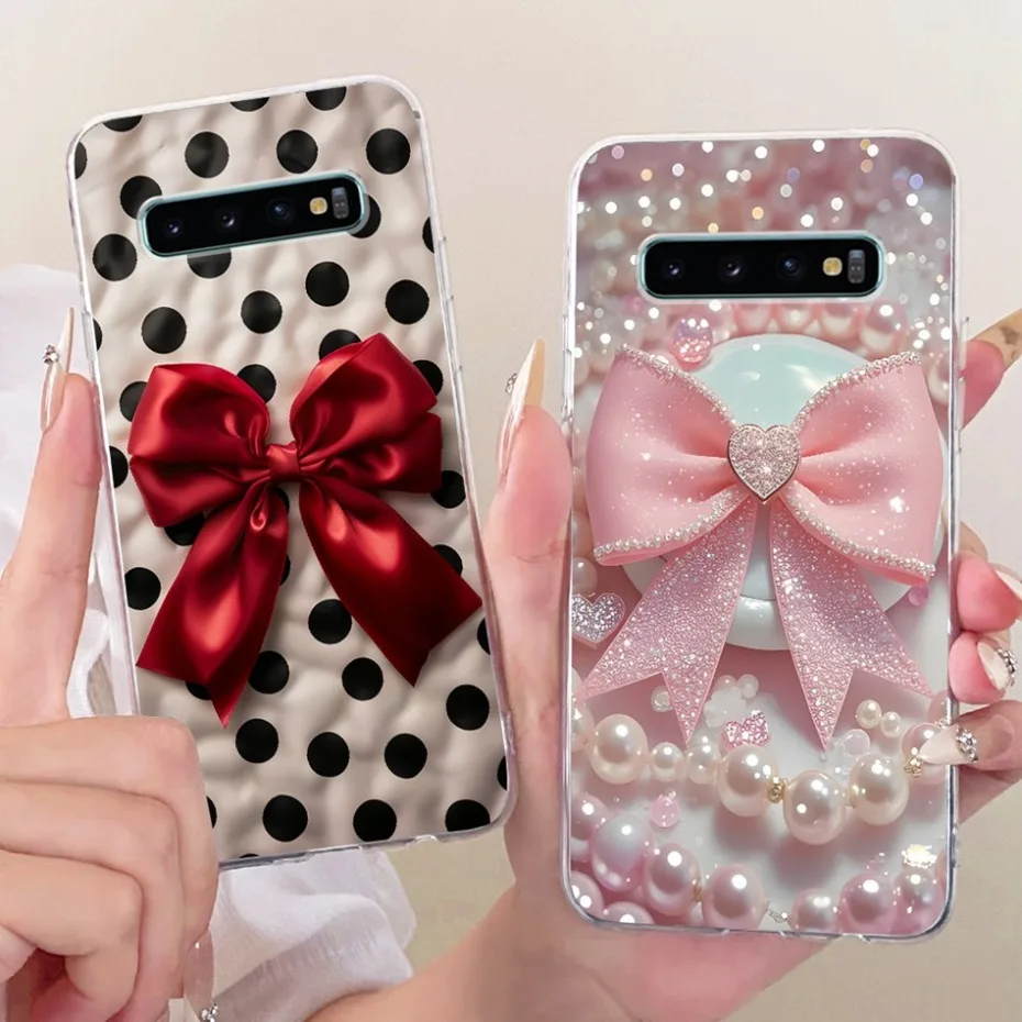 For Samsung Galaxy S10+ S10 S10e Beautiful Floral Butterfly Phone Case For Samsung S10Plus S 10 4G Soft Silicone TPU Cases