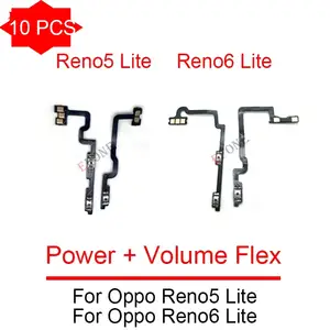 Bilashmart 10 Oppo Reno5 F Reno6 Reno 5 6 Lite pro 5G Power On Off Button Volume Switch Key Control Flex Cable