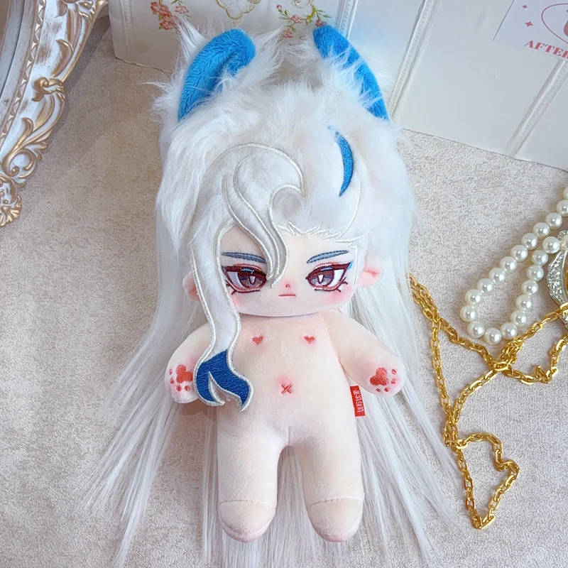 

Anime Genshin Impact Neuvillette Cosplays Dress UP Clothing Plush Cotton Doll Cute Boy 20CM Mascot Cartoon Decorate Xmas Gifts