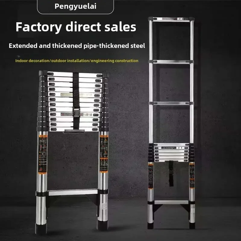 

Многофункциональная телескопическая лестница из нержавеющей стали, портативная складная лестница, стремянка, инженерная подъемная лестница-стремянка