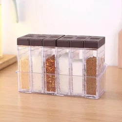 New Kitchen Seasoning Bottles Storage Boxes Kitchen Items Storage Container Spice Lid Can Sugar Storage Organizer for Seasoning