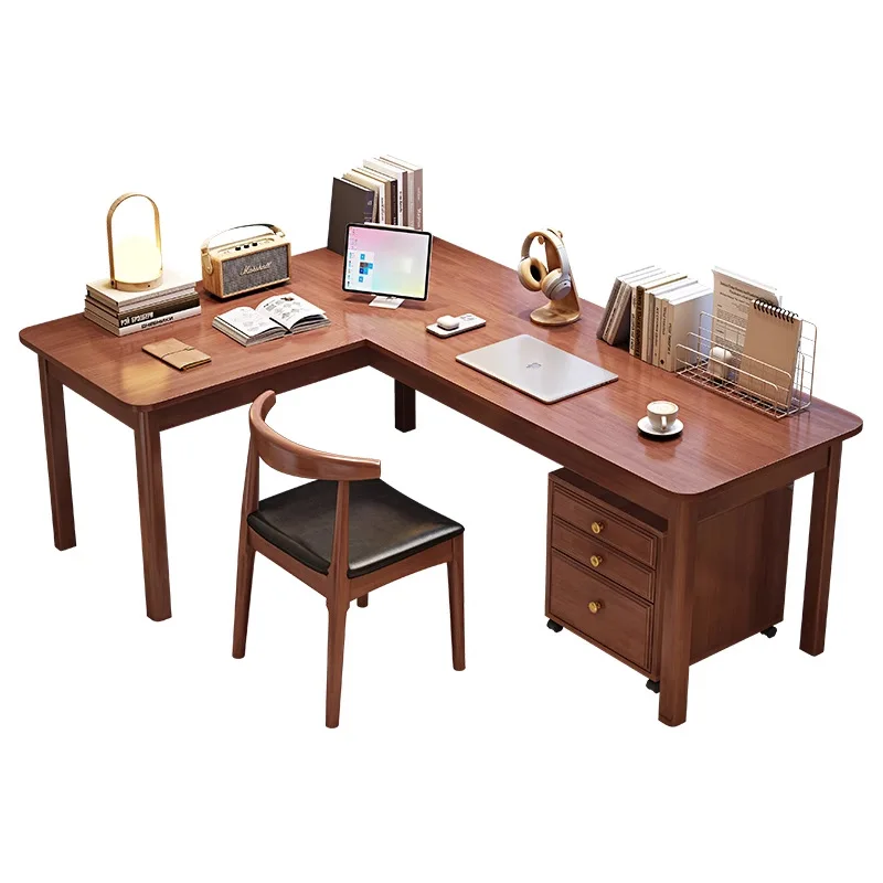 

Solid wood corner desk Bedroom 7-shaped computer desk Corner desk Home study