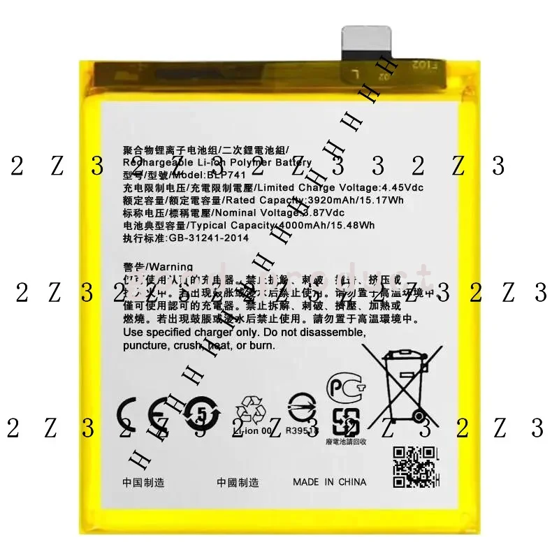 zx  Li-ion Battery For Oppo realme X2 BLP741 4000mAh Internal Mobile Phone New
