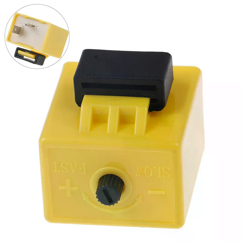 12V 2 Pin LED Flasher Relay Adjustable Frequency Turn Signal Blinker Indicator for Automotive