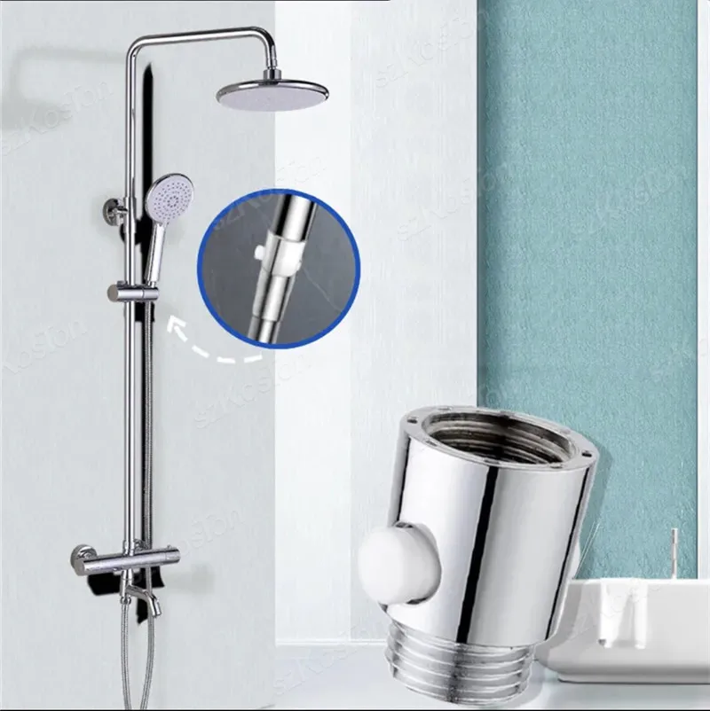 ABS Shower Head Arm Diverter Valves Bidet Sprayer Head Water Shut Off Angle Valve Flow Regulator Stop Switch Bathroom Accessory