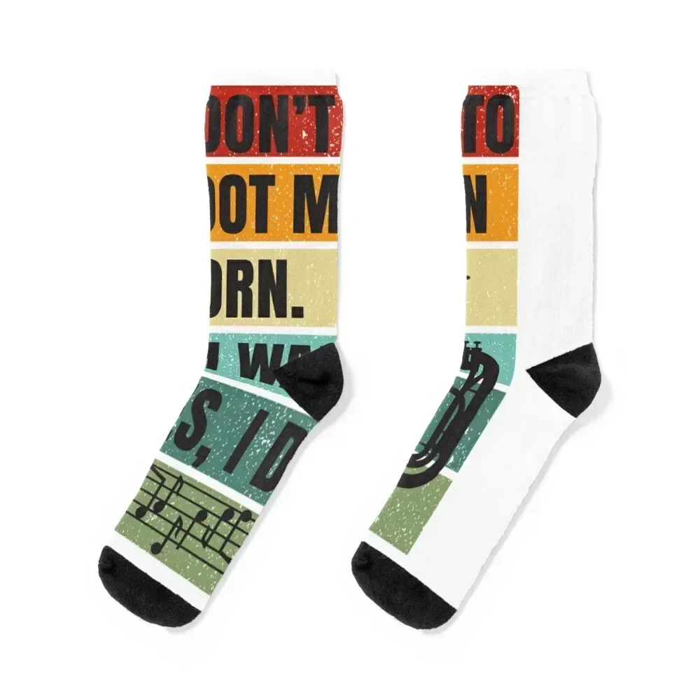 Baritone I Dont Like To Toot My Own Horn Classic Socks funny gift men cotton high quality Woman Socks Men's