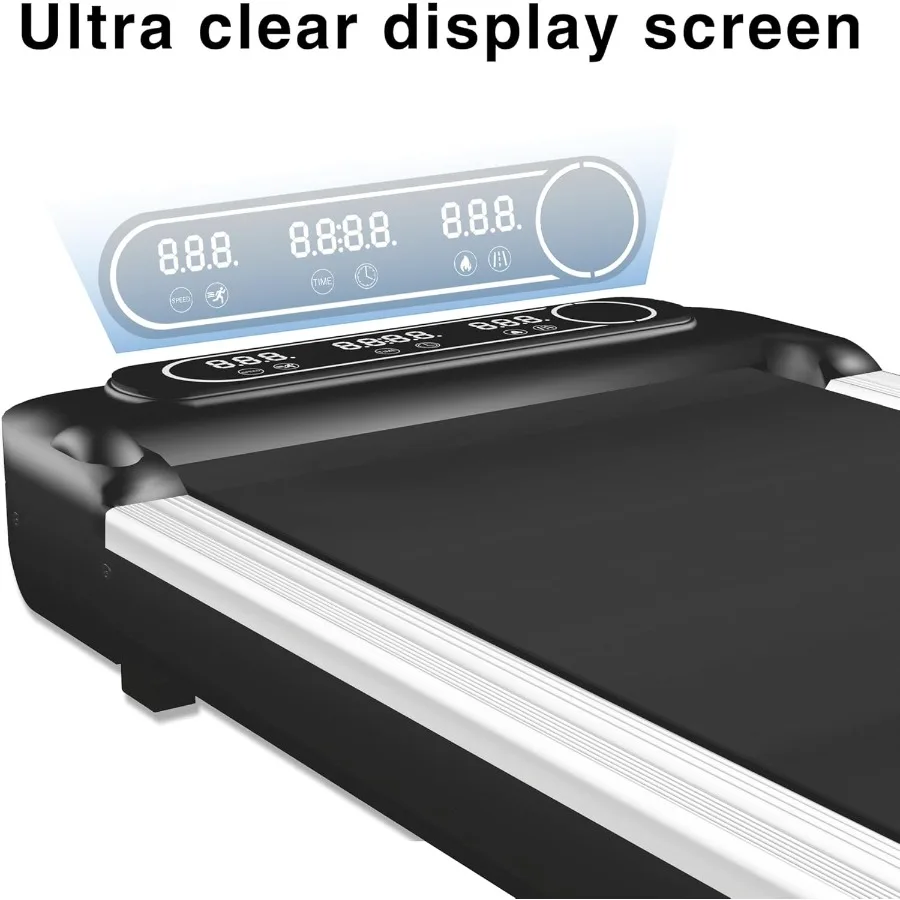 جهاز سير محمول 2 في 1 تحت المكتب مع محرك بدون فرشاة 2.5 حصان للاستخدام المنزلي وسادة مشي كهربائية صغيرة مدمجة للمكتب أو Li #4