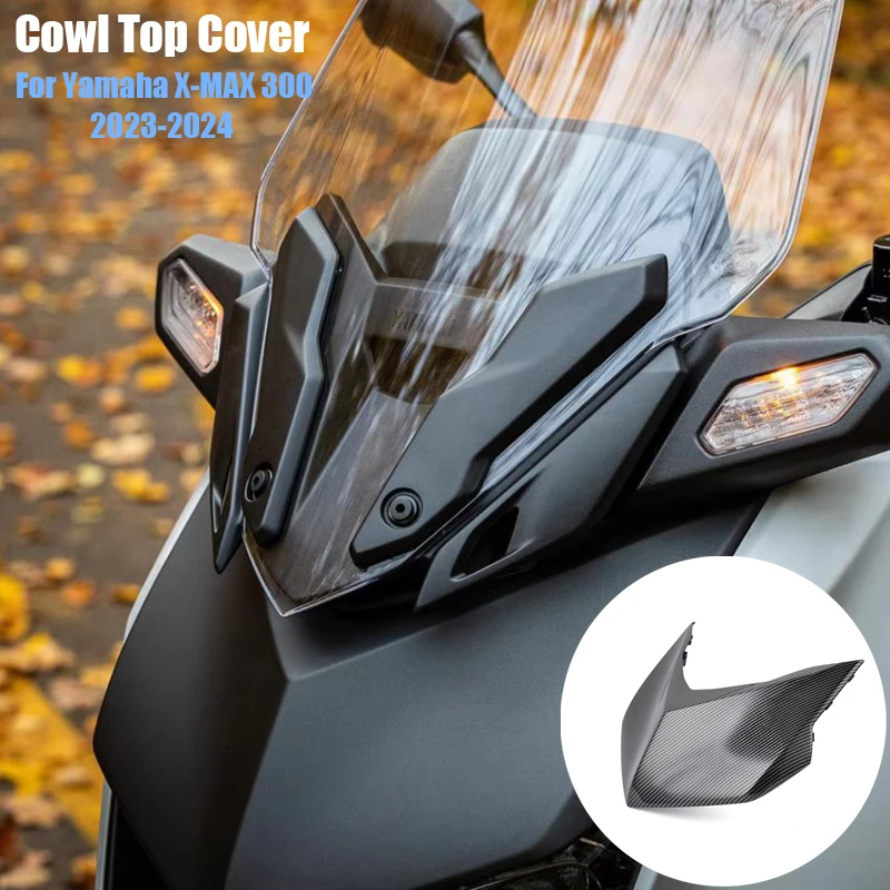 FOR Yamaha X-MAX300 XMAX300 2023 2024 Front Headlight Upper Beak Nose Extension Cowl Top Cover ABS Plastic Motorbike Accessories