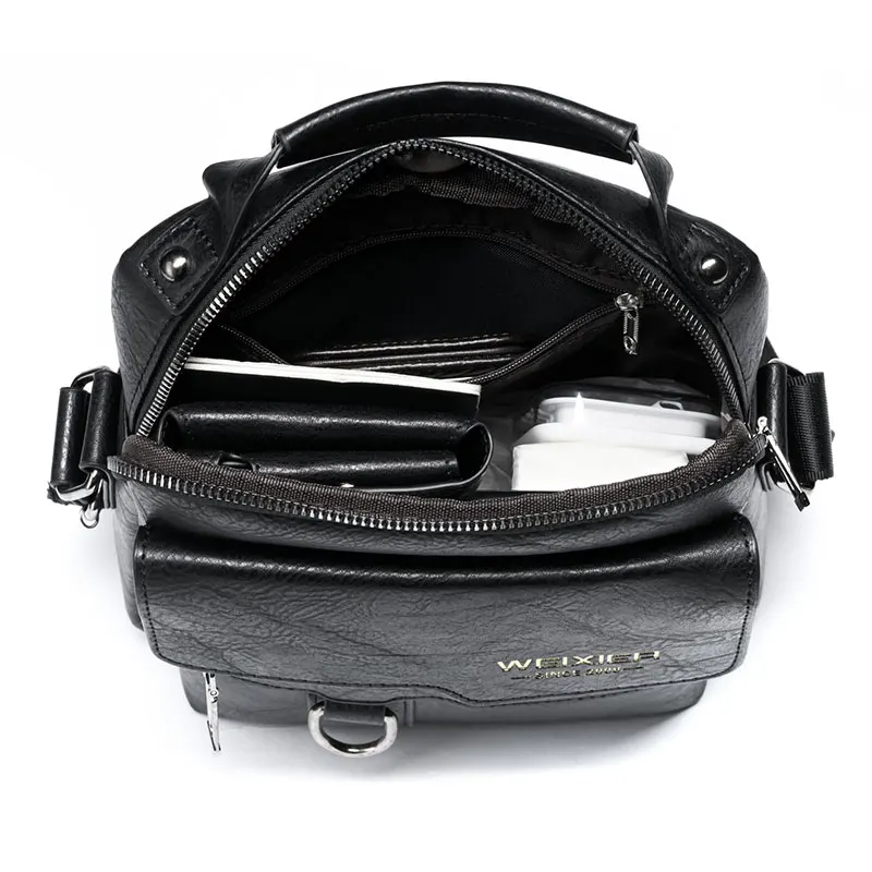 Mannen Crossbody Tas Mannen Schoudertassen Ritsen Handtassen Grote Capaciteit Kunstmatige Lederen Tas Voor Mannelijke Messenger Tassen Bolsa 가방