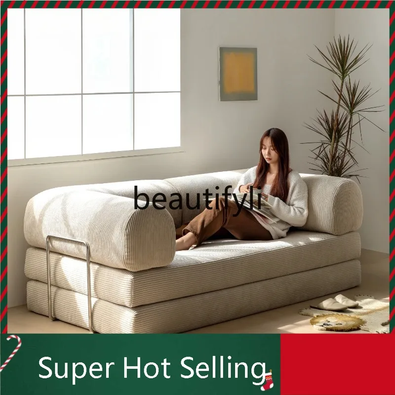 

K132 Living room small apartment retro American dual-purpose removable and washable module sofa