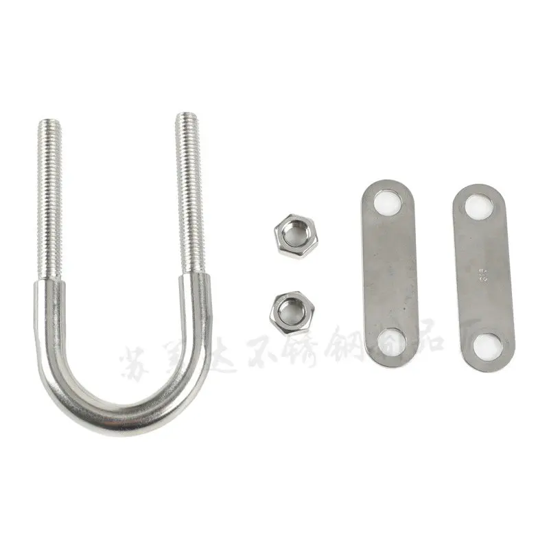 2PCS M4 M5 M6 M8 M10 M12 Stainless Steel 304 Marine Rigging Bow Stern Eye U-Bolt for Boat Yacht Hardware Parts Pipe Clamp