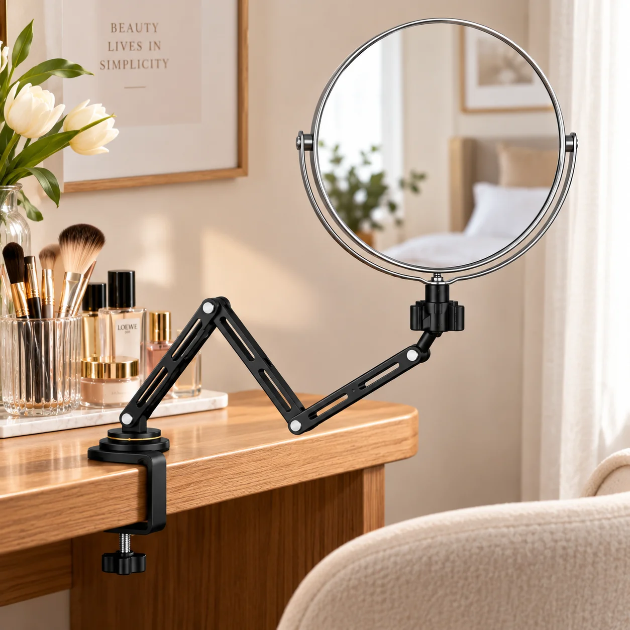 miroir-de-maquillage-double-face-reglable-mural-ou-de-table-pour-salle-de-bain-avec-lumiere-et-bras-rotatif-et-extensible