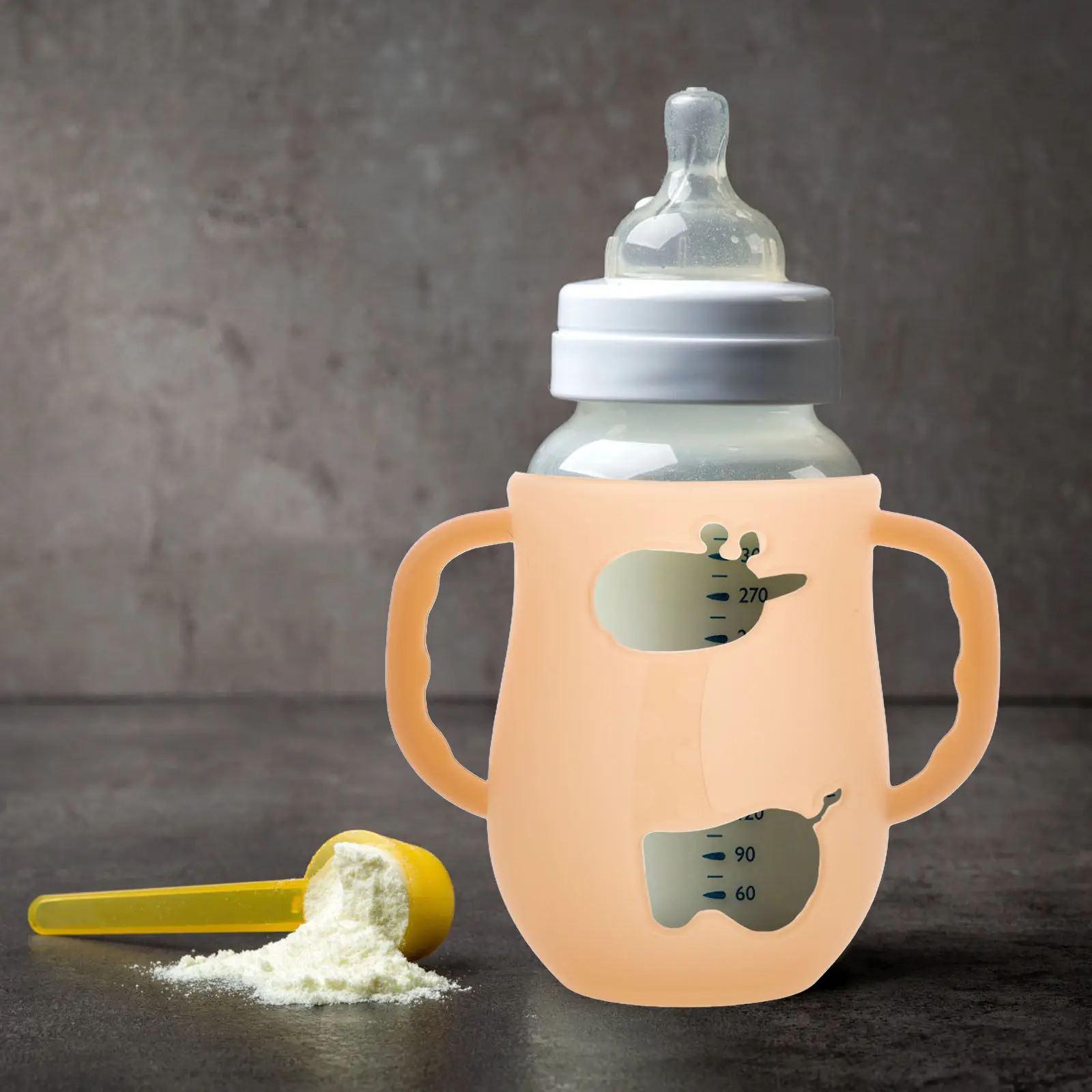 

Silicone Baby Bottle Handle Universal Ergonomic Non-Slip Grip for Wide Neck and Standard Bottles Detachable Washable