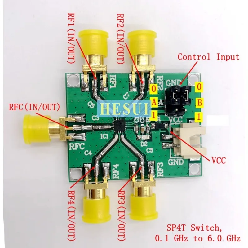 HMC7992 module non-reflective 0.1GHz to 6.0GHz SP4T silicon switch