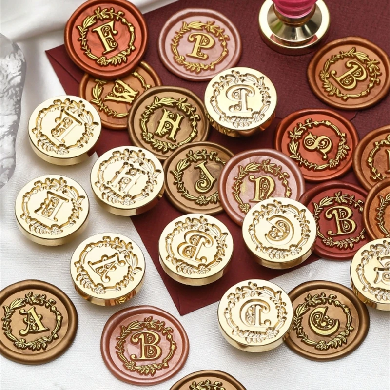 Letter Series Sealing Wax Stamp for Christmas Envelopes Card Wedding Invitation Decorations Capital F Wax Seal Stamp