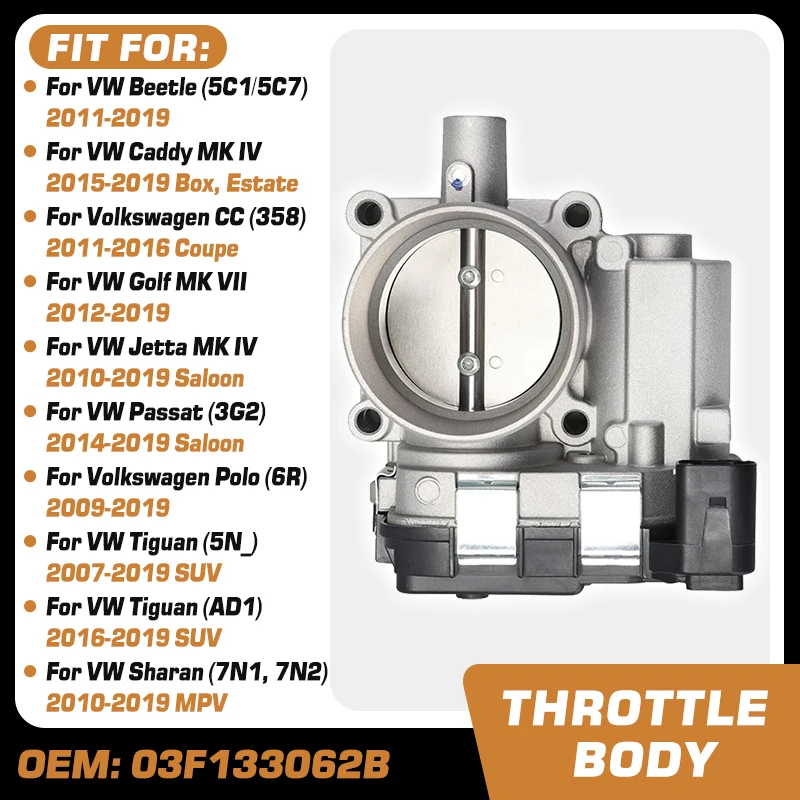 

Car Throttle Body For Volkswagen Golf mk7 Tiguan Vw Jetta Passat CC Throttle Valve Vw Polo Beetle Scirocco Sharan Touran Caddy