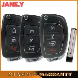 Car Key Shell Fob Flip Folding For Hyundai HB20 Auto For SANTA FE IX35 IX45 For Accent I40 For Solaris 3/4 Buttons Remote Case