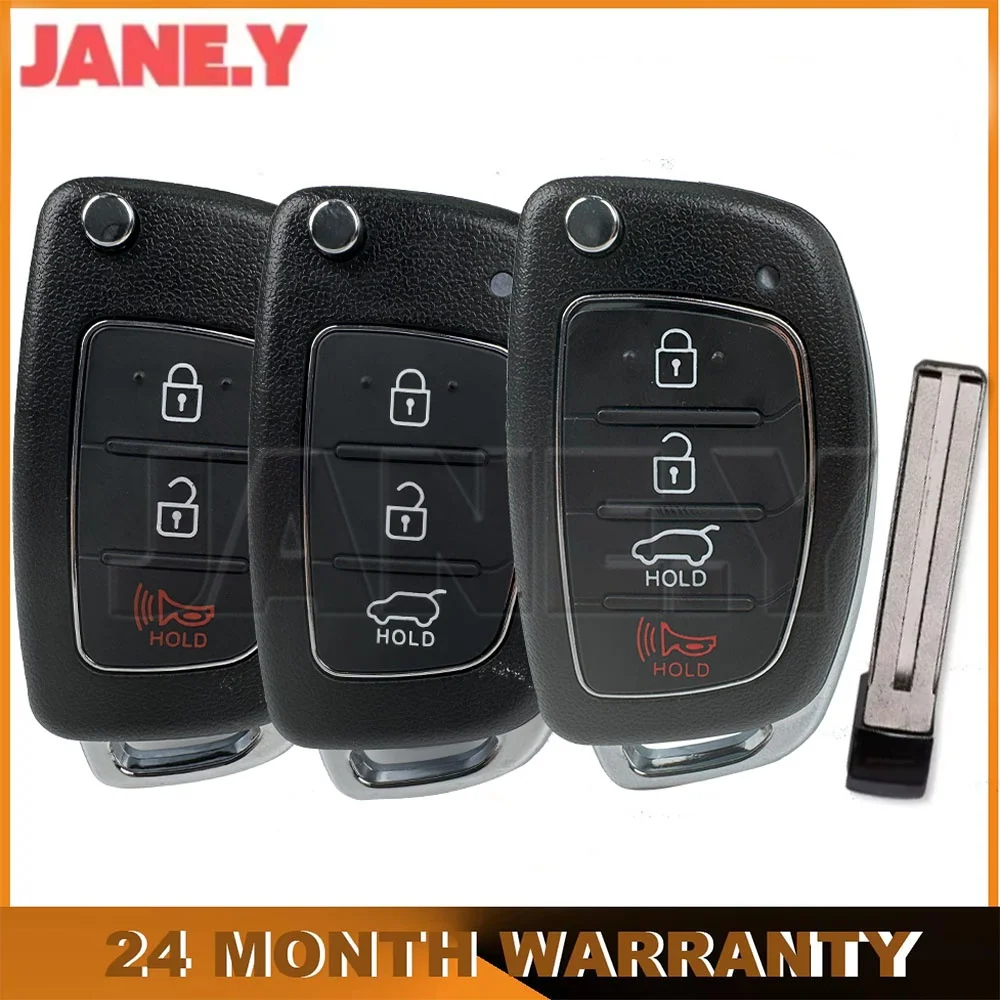 Car Key Shell Fob Flip Folding For Hyundai HB20 Auto For SANTA FE IX35 IX45 For Accent I40 For Solaris 3/4 Buttons Remote Case