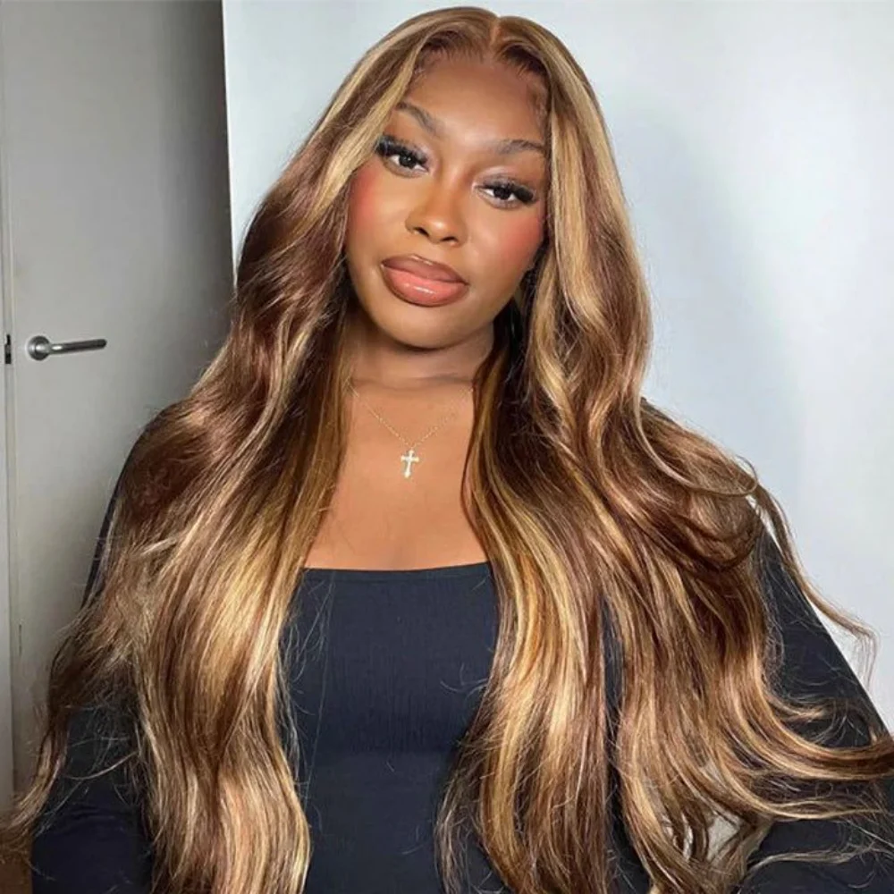 

Highlight 13x6 Body Wave Lace Frontal Human Hair wig 13x4 HD Transparent Lace Front Wig Human Hair Wigs For Women Pre Plucked