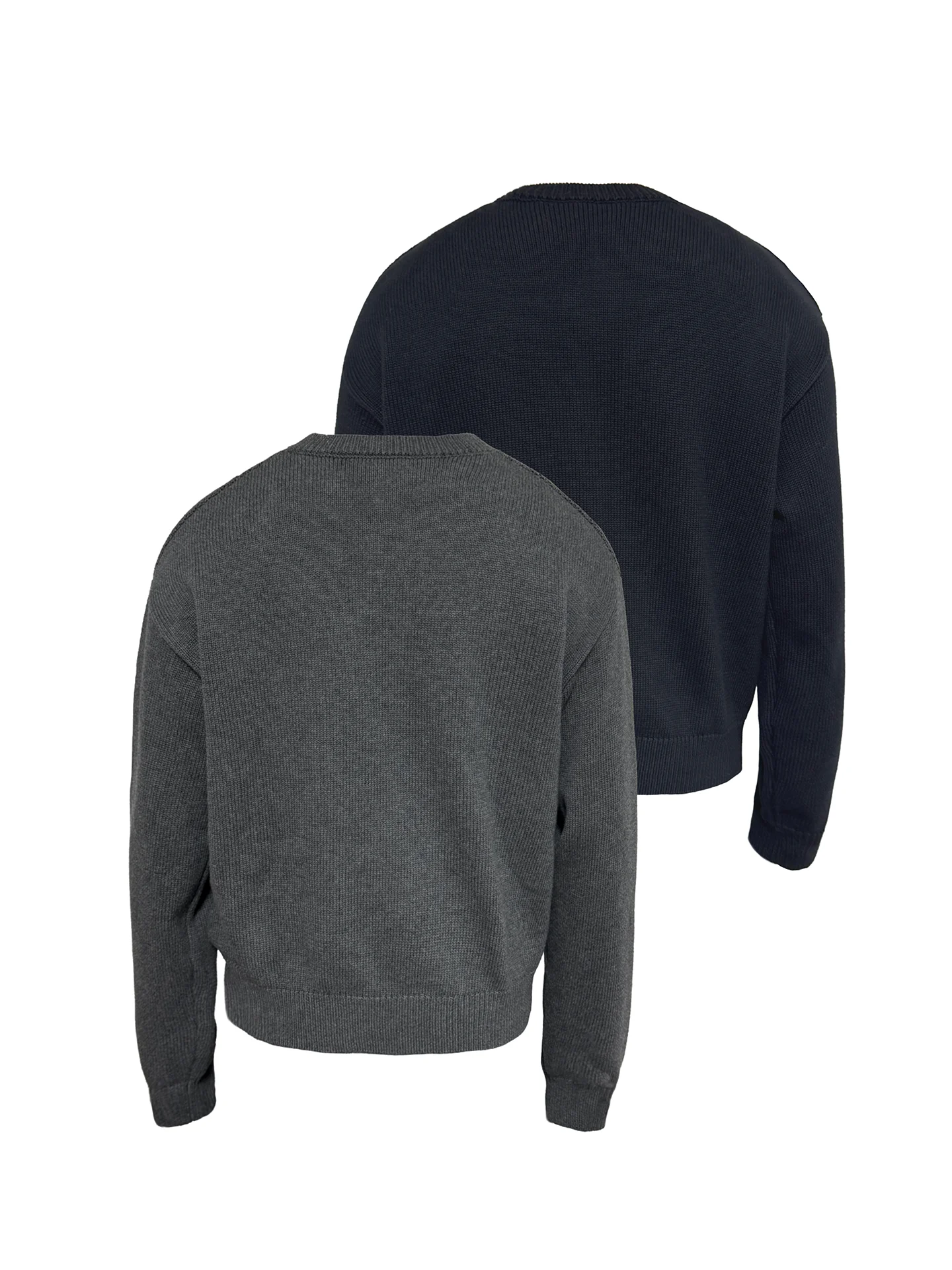 JCAESAR round Ne Open Cardigan Sweater Knitted Cotton Yarn Twist Pattern Texture Fit Men's Long Sve Warm Home Commute