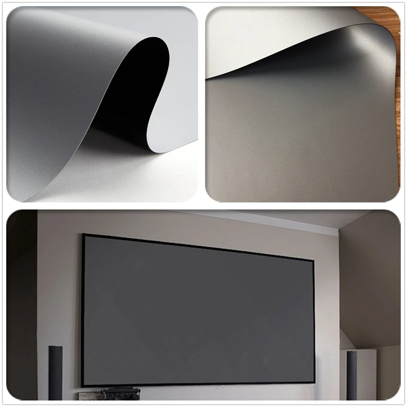 Projector Simple Curtain Anti-Light Screen 80 Inches Home Outdoor Office Portable 3D HD Projector Screen