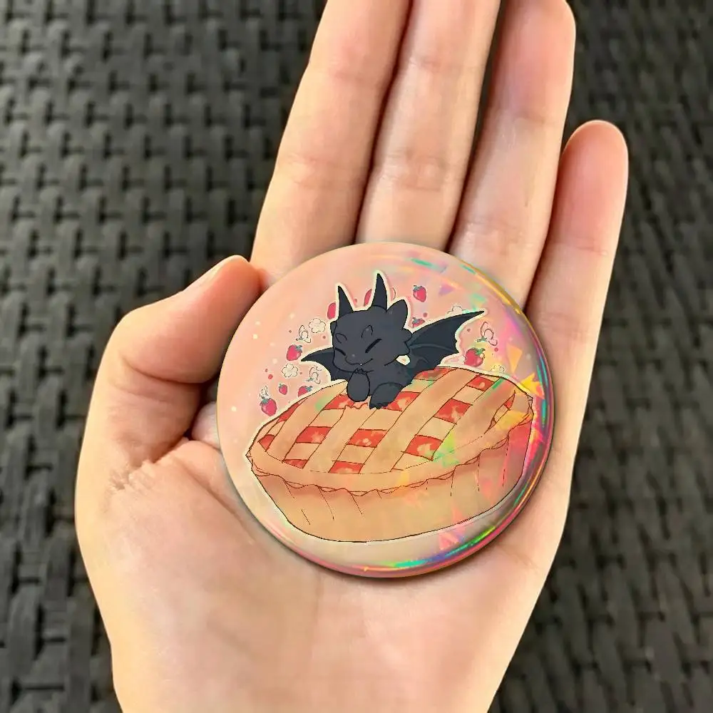 TCF C-Cale Henituse R-Raon Miru Round Pins Cartoon Brooches Stylish Ornament Badge for Backpack Accessorys Gifts