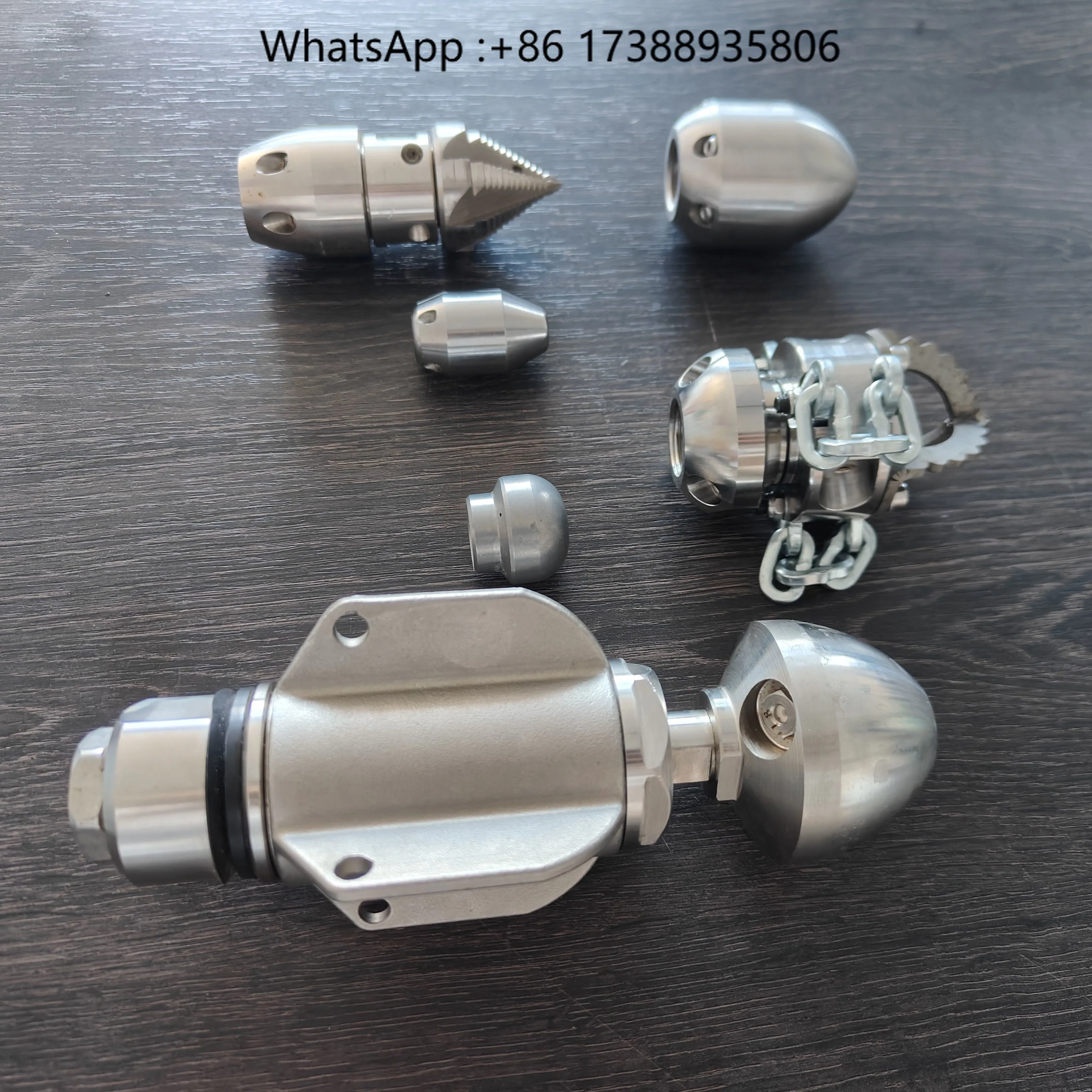 High Pressure Sewer Cleaning Nozzle Customizable Interface Sewer Cleaning Machine Accessories Dredge Pipe Hose Nozzle Set.
