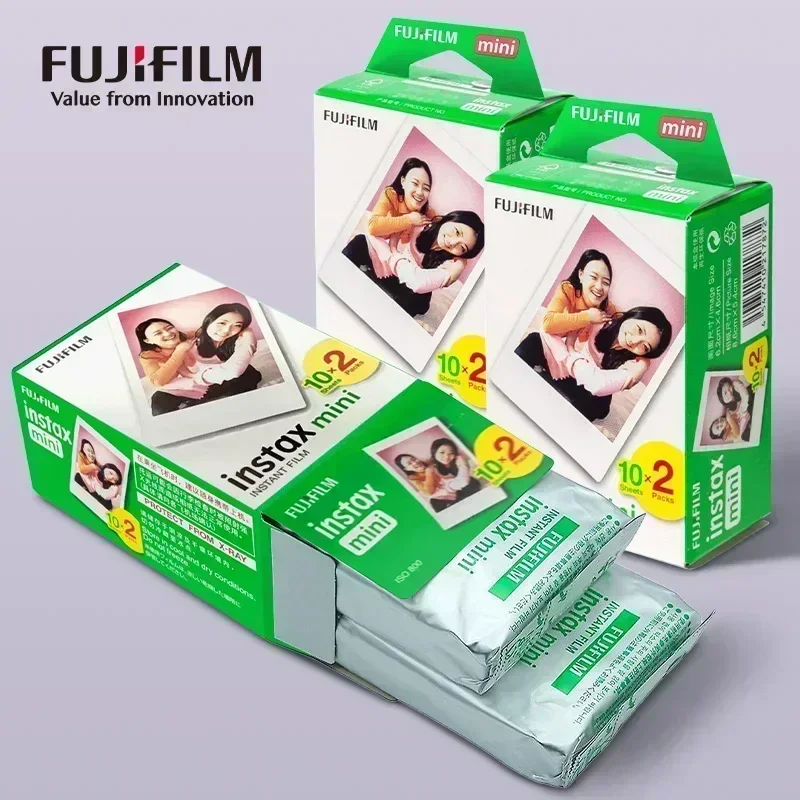 Origin Fujifilm Instax Mini película 10-100 hojas para cámaras Fuji Instant Film Instax Mini 12 11 9 40 70 90 Link Liplay EVO