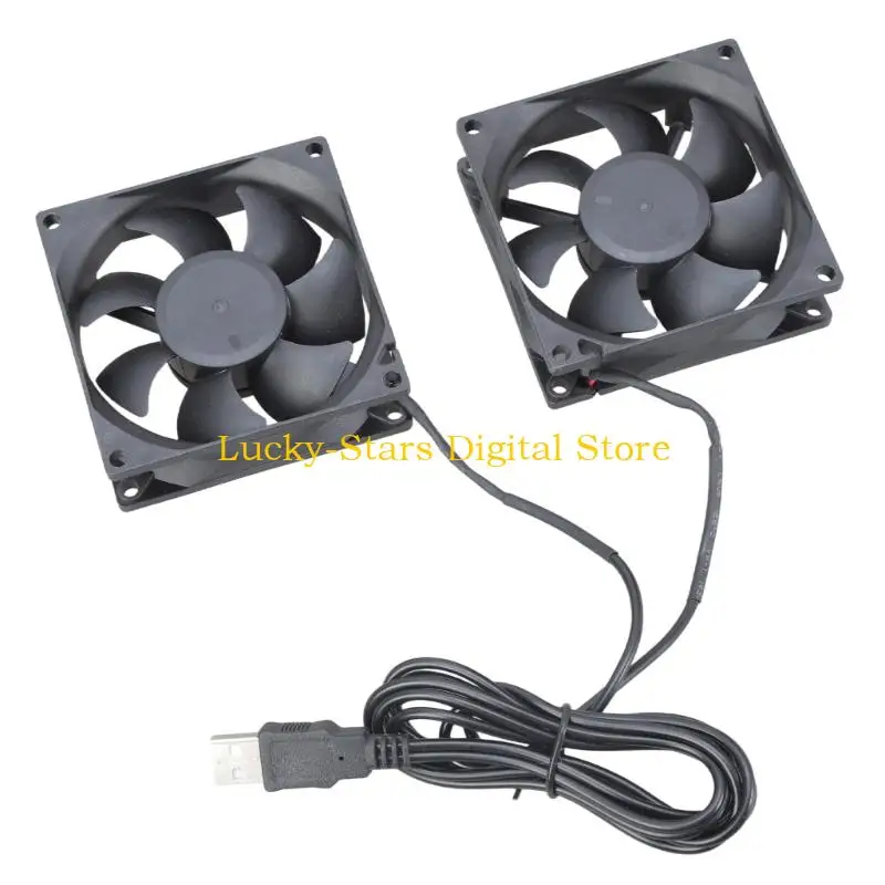 

T3EE Energy Efficient 8025 5V USB Powered Bearing Cooling Fan 8CM for Various
