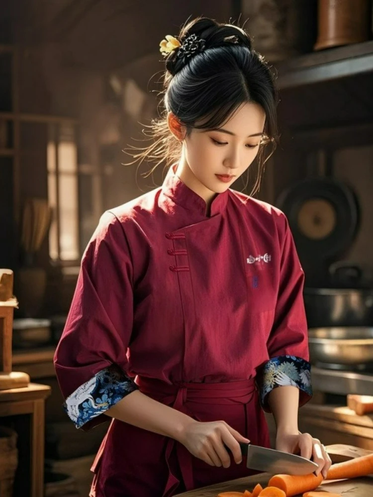 casaco-de-chef-com-mangas-3-4-para-mulheres-ideal-para-cozinhas-restaurantes-e-como-uniforme-de-empregada-de-mesa
