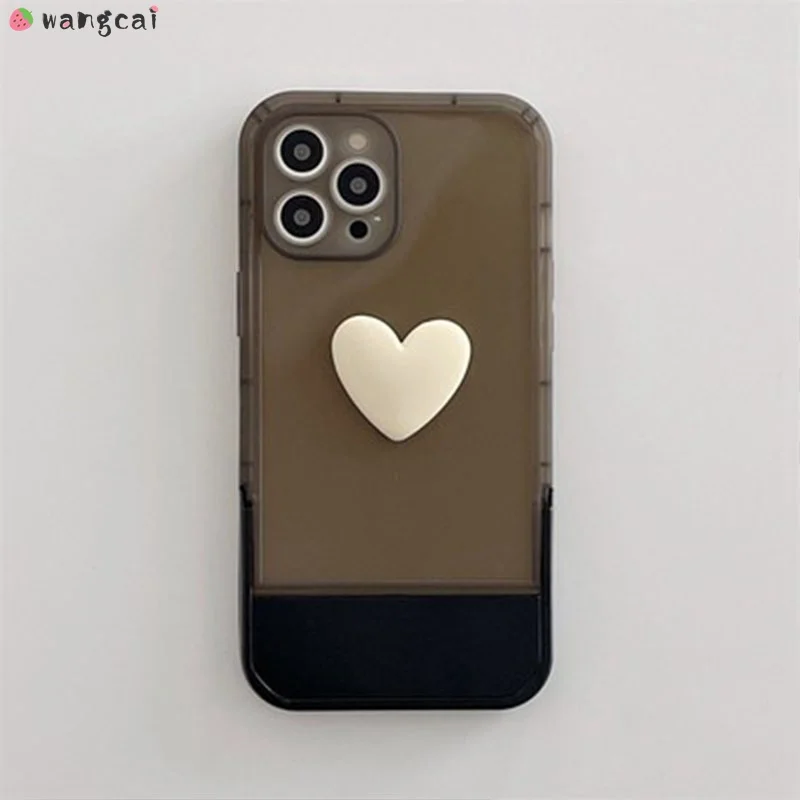 For Samsung Galaxy A14 A13 A31 A12 A21s A71 A51 A50 A50s A30s Phone Case Loving Love Heart Invisible Standing Holder Case Cover