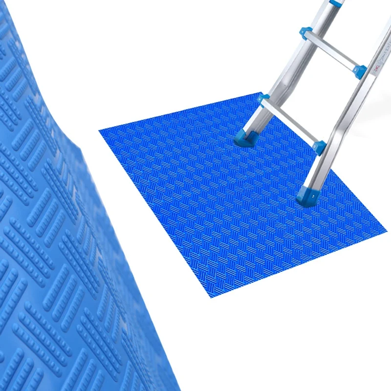 Blue Swimming Pool Ladder Mat Non-Slip Texture Protective Swimming Anti-Slip Mat Ladder Mat