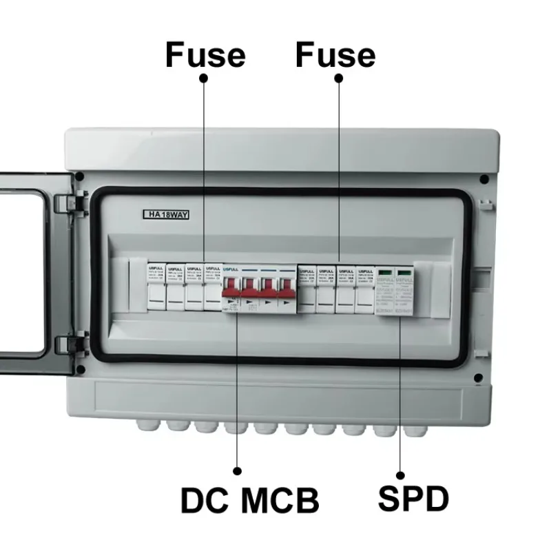 High Performance All-in-one Combiner Box Solar PV DC IP65 Combiner Box for Solar System 2 IN 1 OUT