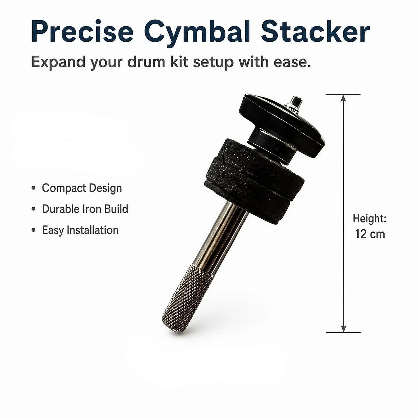 Cymbal Stacker Easy to Install Wear Resistant Sturdy High Performance Attachment for for Percussionists Beginners