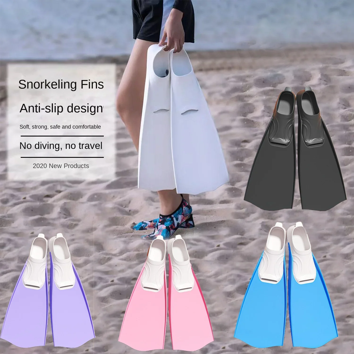 Snorkeling Boost Long Flippers Foot Style Acceleration Diving Flippers Children Adult Free Professional Workout Devices