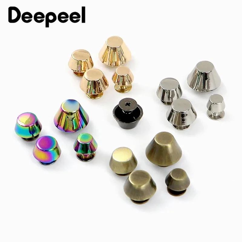 20Pcs 8-16mm Metal Bag Feet Screw Buckles Handbag Bottom Nails Buckle Purse Rivets Luggage Leather Crafts Hardware Accessories