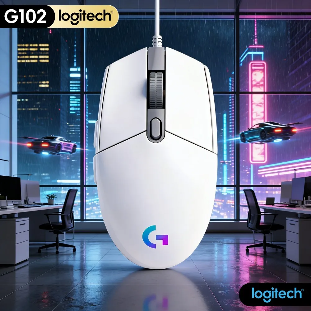 Logitech G102 Prodigy Gaming Mouse,Simple Lighting Switch Method,No Complicated Software Required For Mode Adjustment