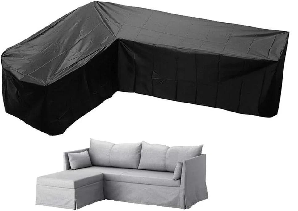 

Patio Furniture Sectional Couch Sofa Cover Weatherproof Heavy Duty Oxford Outdoor L Shaped Sectional Garden Rattan Corner Sofa