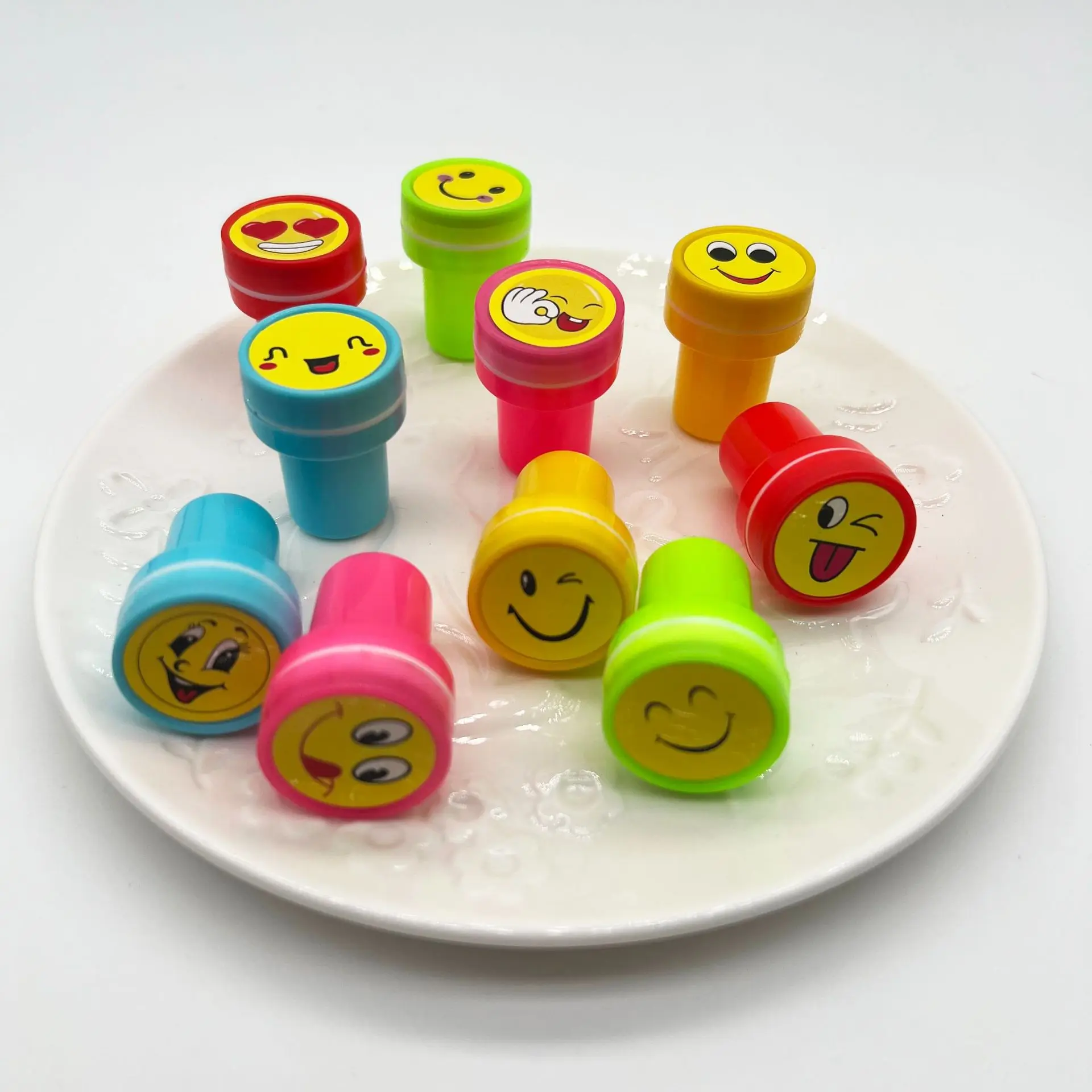 10 Cute Happy Smiling Face Stamp Set for Children\'s Stamps Cartoon Stamps Fun Stamps Creative Stamps