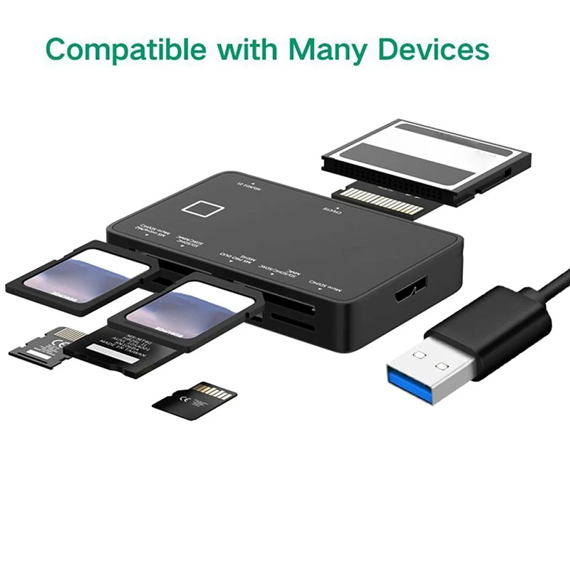 

USB 3,0 Многофункциональный кардридер CF/XD/MS/SD/TF, 5 Гбит/с